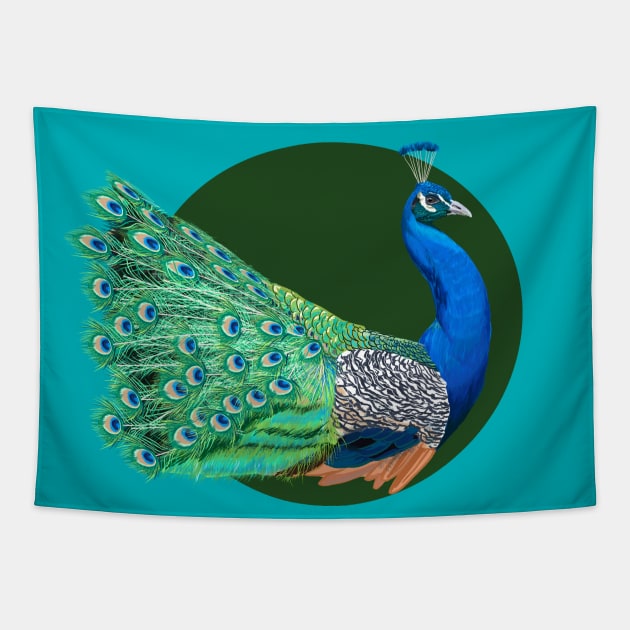 Peacock Tapestry by Khalico