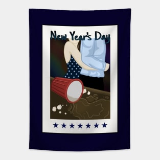 NEW YEAR'S DAY CARD Tapestry