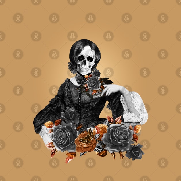 Lady skull, dark, catrina, scheletri amanti, fantastici teschi, ossa, gothic lady by Collagedream