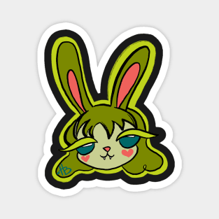 Green Bun Girl Magnet