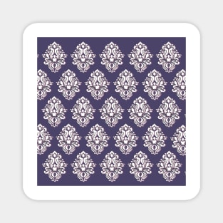 Purple block printing effect pattern Magnet