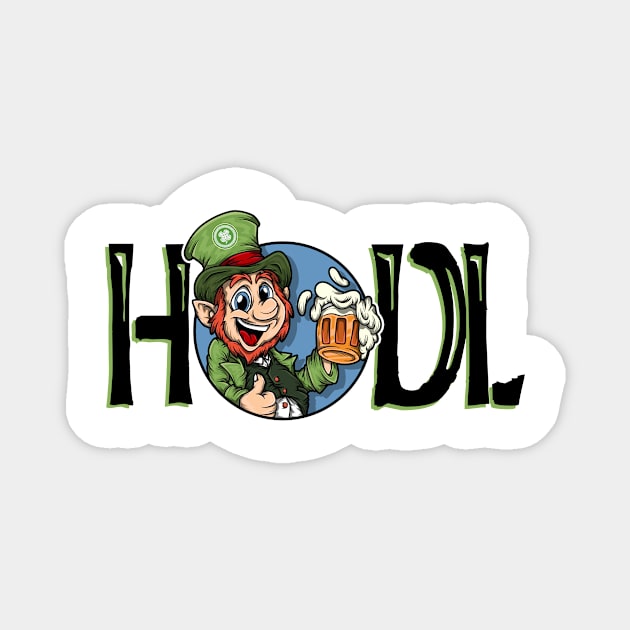 Leprechaun Token - LEP - HODL - Black Lettering Magnet by Leprechaun Finance