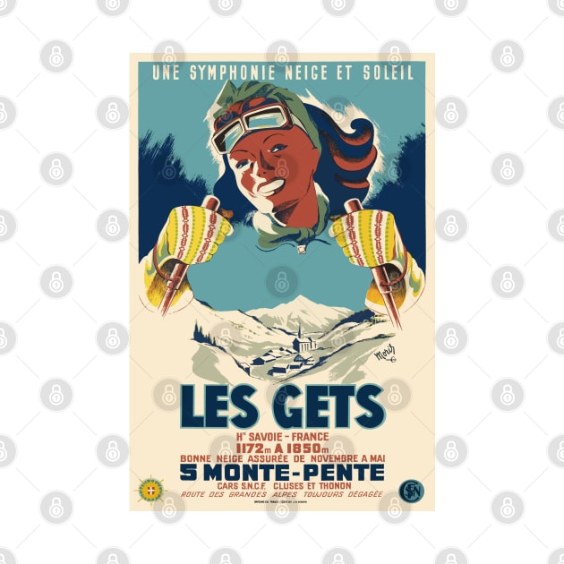 Les Gets, une symphonie neige et soleil, Ski Poster by BokeeLee