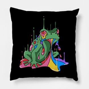 Trippy Frog Pillow