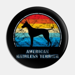 American Hairless Terrier Vintage Design Dog Pin