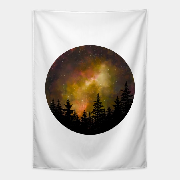 Orange galaxy Tapestry by RosanneCreates