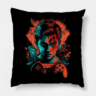 Announce Your Cohort: Intense Video Gamer Guy! Pillow