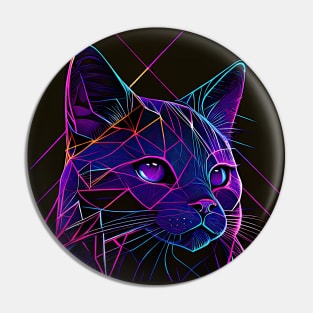 Synthwave Cat Pin