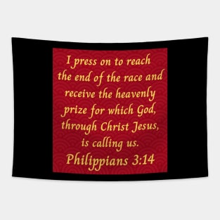 Bible Verse Philippians 3:14 Tapestry