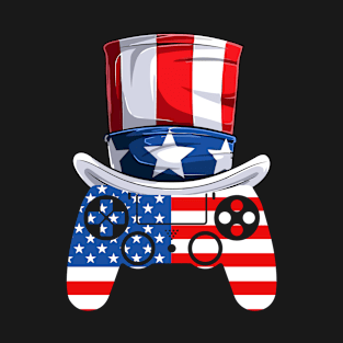 4th Of July Patriotic American USA Flag Video Game Gamer T-Shirt