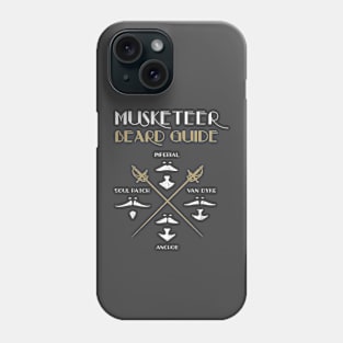 Musketeer Beard, Goatee and Mustache Guide Phone Case