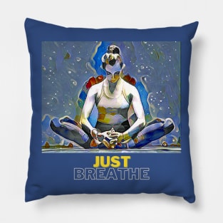 Just Breathe (yoga pose holding feet together) Pillow