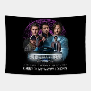 Supernatural Family Dont End with Blood Season 15S W 2 Tapestry