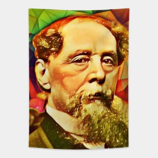 Charles Dickens Snow Portrait | charlles dickens artwork 9 Tapestry