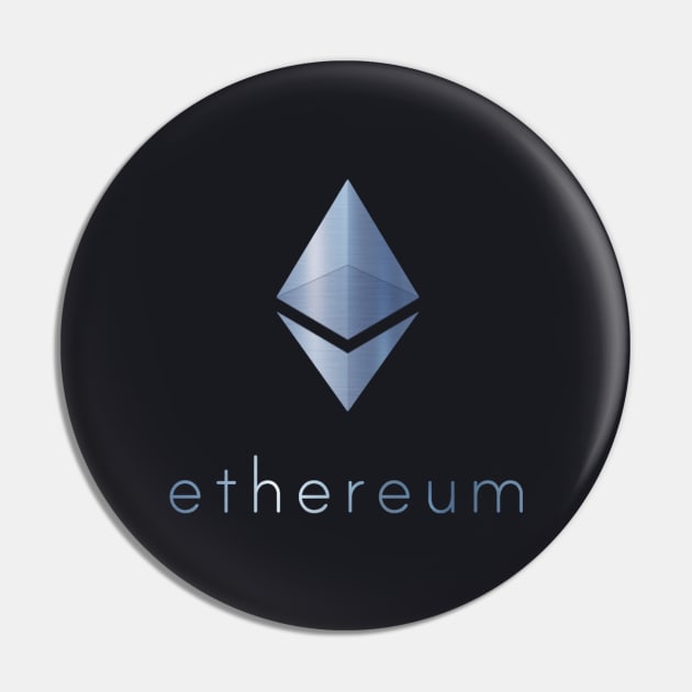 Ethereum (ETH) Logo - Metallic Pin by LunarLanding