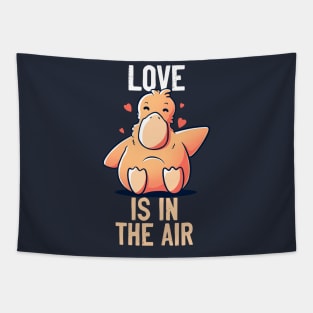 Love Is In The Air Funny Cute Duck Gift Tapestry