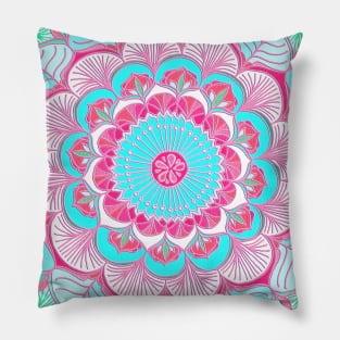 Tropical Doodle Flower Pillow