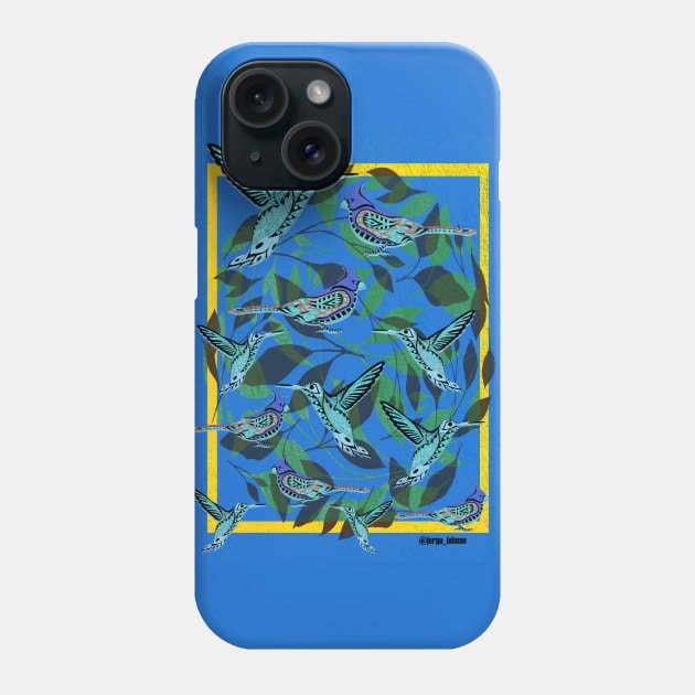 how to feed a mockingbird pattern cage ecopop Phone Case by jorge_lebeau