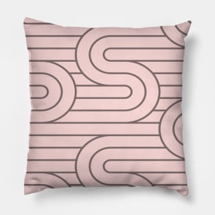 Pink with squiggly lines Pillow