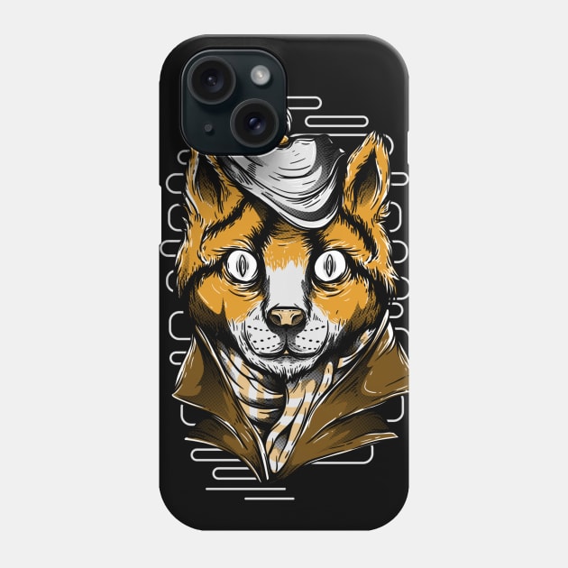 Mr. Cat / Cartoon Cat Design / Gift For Cat Lovers / Urban Streetwear Style / Comic Book Style Design Phone Case by Redboy