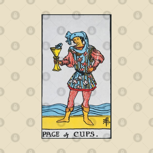 Page of cups tarot card by Nate's World of Tees