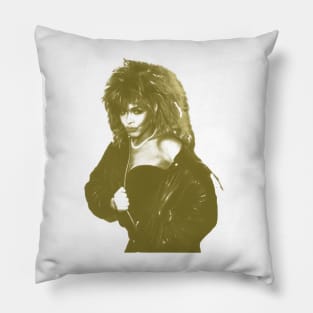 Tina Turner - Yellow Vintage 80s Pillow