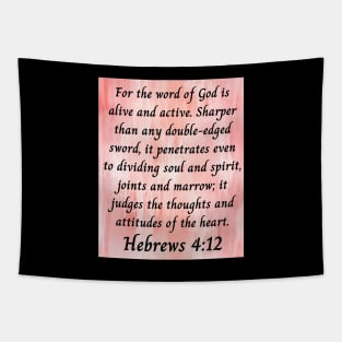 Bible Verse Hebrews 4:12 Tapestry