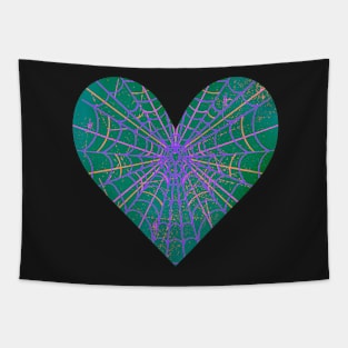 Spider Web Heart V47 Tapestry