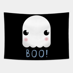 Cute Kawaii Halloween Ghost Boo Tapestry