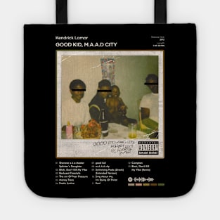 Kendrick Lamar - good kid, m.A.A.d city Tracklist Album Tote