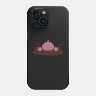 Pleasantly Plump Piggy in Mud Phone Case