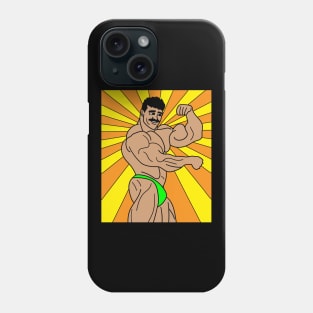 Retro Bodybuilding Lifting Weights Phone Case