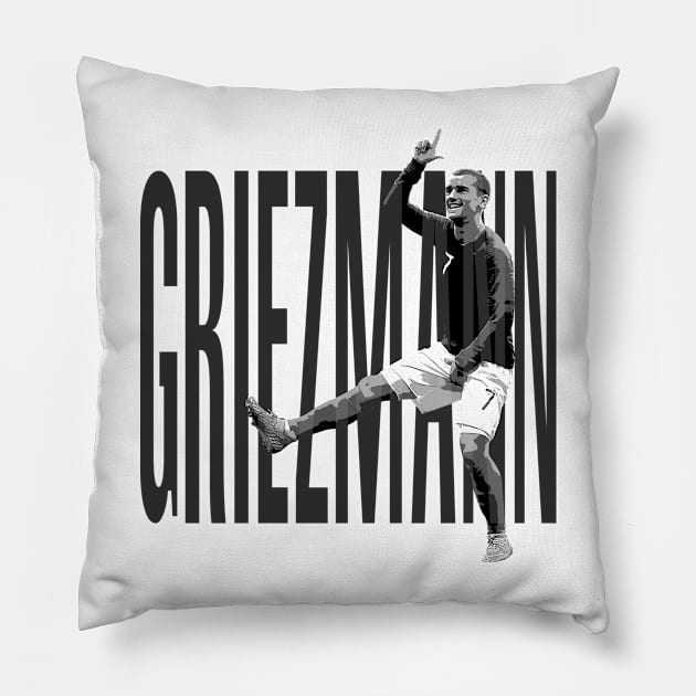 Antoine Griezmann Pillow by StoneSoccer