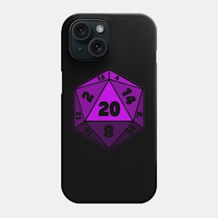 Purple D20 Dice Phone Case