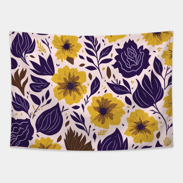Flower pattern Tapestry by webbygfx