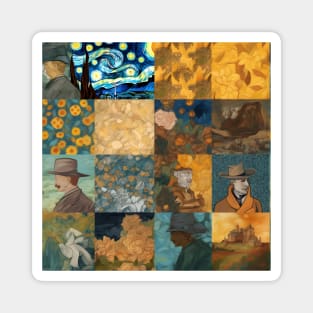 Van Gogh Paintings Mashup Magnet