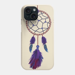 Dreamcatcher Boho Blue Purple Feathers Phone Case