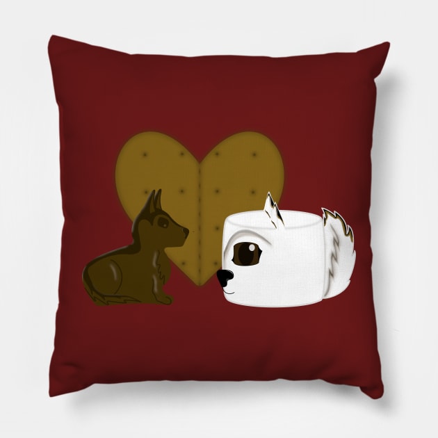 Puppymallow in Love Pillow by Snow Paw Treasures