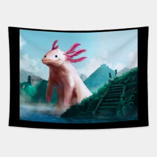 Axolotzilla Tapestry