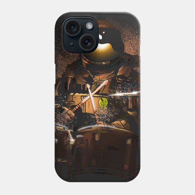 astronaut space drummer Phone Case by artofkaan