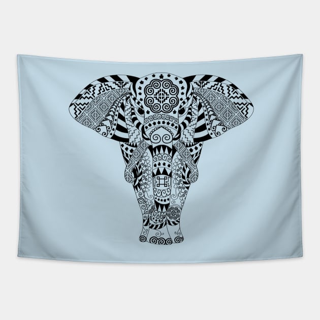 Hmoob Tribal Elephant (Light Colored Tee) Tapestry by VANH