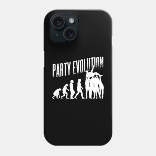 the party evolution in silhouette style, best gift for party lovers Phone Case