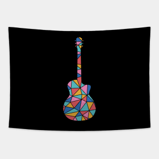 Geometric Colorful Acoustic Guitar Tapestry