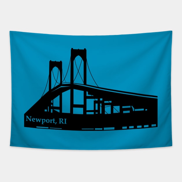 Newport Bridge RI Tapestry by ACGraphics