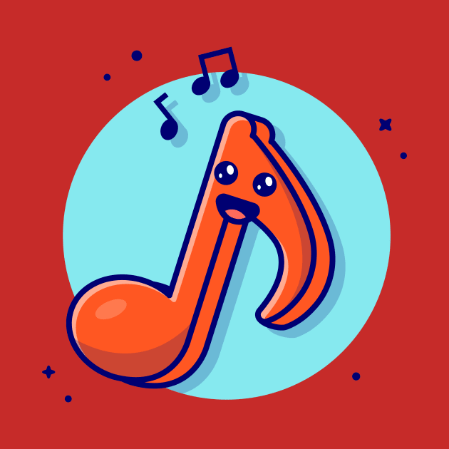 Cute Kawaii Music Note Cartoon Vector Icon Illustration (3) by Catalyst Labs