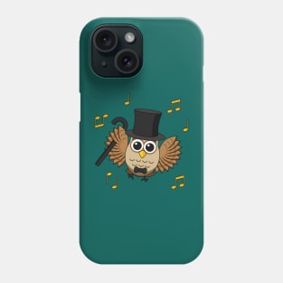 Cute Dancing Owl with Music Notes Cartoon Phone Case