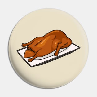 Peking duck cartoon illustration Pin