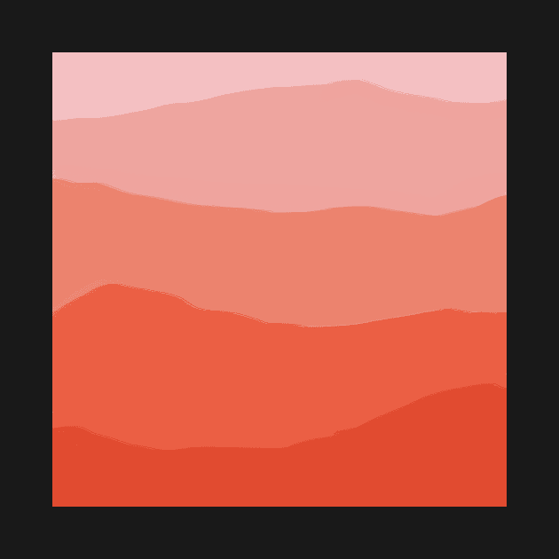 abstract ombre gradient pink mountains by SunwaveStickers