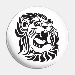 Furious Lion Tattoo Art Pin