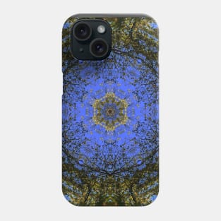 Blue Sky and Fall Foliage Textile Pattern Phone Case